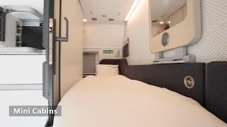 Nightjet train couchette car and 'mini cabin' walkthrough