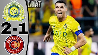 Al Nassr Vs Damac 2 -1 Cristiano Ronaldo Freekick Saudi Pro League 2023 Highlights All Goals