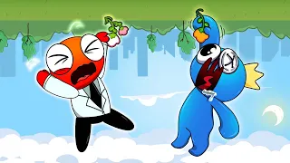 Rainbow Friends, but Upside Down World - Blue's Story | Rainbow Friends Animation