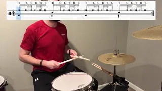 Beginner Six Stroke Roll Drum Beat (Mar. 12, 2021)