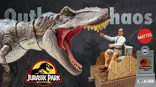 2022 Mattel SDCC Jurassic Park Outhouse Chaos set Review!!! Donald Genaro & new Hammond T Rex!!!