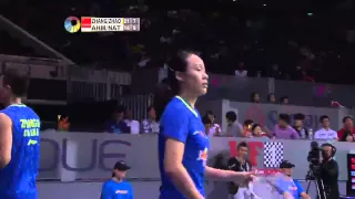 Zhang Nan/Zhao Yunlei vs T. Ahmad/L. Natsir | XD SF Match 5 - OUE Singapore Open 2015