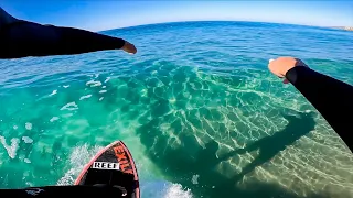 POV SKIMBOARDING Crystal Clear Water in Laguna Beach