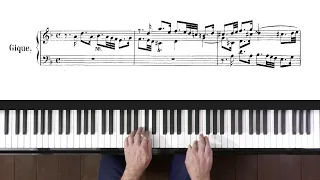 Bach French Suite No.1 "Gigue" P. Barton, FEURICH 133 piano