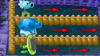 Plants vs Zombies Hack | Gatling Pea Snowpea vs Fume-shroom vs Giga-Gargantuar Zombies