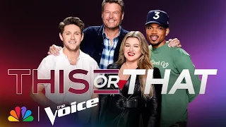 Coaches Chance, Kelly, Niall and Blake Play This or That | The Voice | NBC