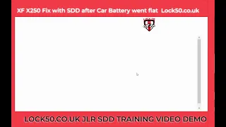 XF X250 Fix with SDD after Car Battery went flat lock50 co uk training demo JLr OEM BOSCH VCI