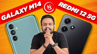 Redmi 12 5G vs Samsung Galaxy M14 5G comparison in Hindi: Rs 15,000 में  best?