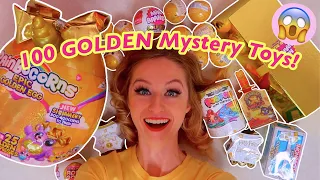 UNBOXING 100 *GOLDEN* MYSTERY TOYS!😱✨(MONOPOLY CHEST, MINI BRANDS, TREASURE X, GIANT GOLD EGG ETC!)🤭