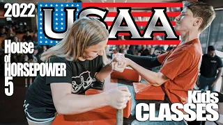 2022 USAA Armwrestling | House of Horsepower 5 - KIDS CLASSES!