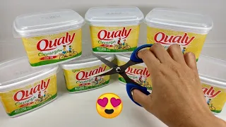 4 IDÉIAS GENIAIS COM POTES DE MARGARINA ❤️