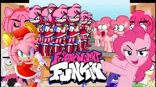 FnF Reaction Amy VS Pinkie Pie Funkin' Is Magic Extras