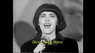 Mireille Mathieu singing La Marseillaise with lyrics