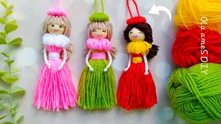 It's so Cute ☀️ Superb Doll Making Idea with Yarn and Cardboard - You will Love It- DIY Woolen Craft