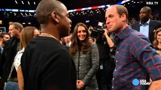 Will and Kate meet Jay Z and Beyonce at NBA game