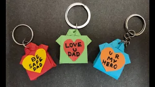 Father's day gift ideas|Origami shirt gift box|Easy paper key chain