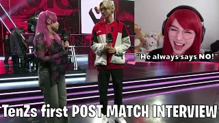 Kyedae reacts to TENZs POST MATCH Interview (wholesome)