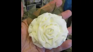Stunning Cream Chiffon Rose Tutorial - jennings644 - Teacher of All Crafts