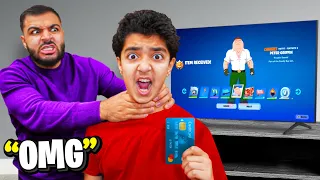 He STOLE Big Brothers CREDIT CARD To Buy The NEW CHAPTER 5 Battle Pass.. (FORTNITE!)