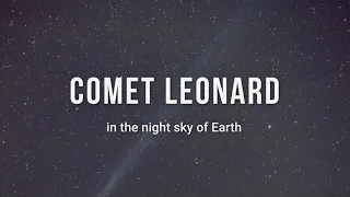 Comet Leonard 2022 in Earth’s sky with Gas Tail in 4K UHD (video from telescope)