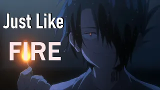 「複合MAD/AMV」Just Like Fire (Warriors Light Em Up) - Anime Mix