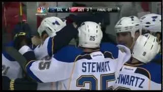 Alex Steen Overtime Winning Goal-Blues vs Red Wings 2/13/13