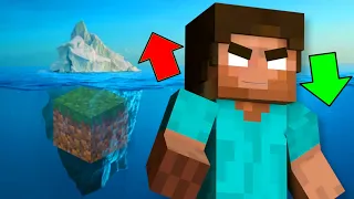 WIE TIEF geht der MINECRAFT EISBERG? (HEROBRINE, ENTITY_303, MINECRAFT LORE)