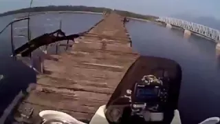 SPEED RECORD on the Most Dangerous Bridge in the World-Siberian bridge. Real Speedy Gonzales