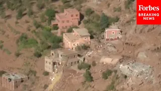 AERIAL FOOTAGE: Devastation Caused By Deadly Earthquake In Morocco Captured By Helicopter Footage