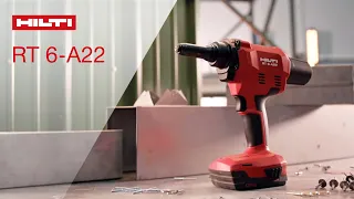 INTRODUCING Hilti cordless rivet tool RT 6-A22