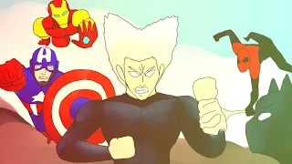 Garou vs Avengers Full fight, fan animation (one punch man/ marvel)
