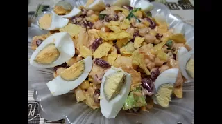 Crunchy Tuna Salad - Healthy and Quick  recipe with English subtitles