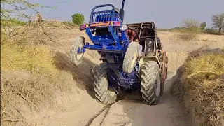 💪Massey 241 Vs Farmtrac XP 41 Tractor Full Loaded Trolley Unbalance Power #rj51_farming