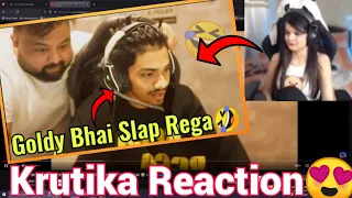 Krutika react on Goldy Bhai Slap Rega😜😂