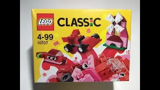 LEGO Classic 10707 "Red Creative Box" Unboxing, Part Analysis, Speedbuild & Review.