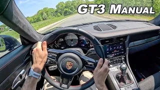 2018 Porsche 911 GT3 Touring - Driving The Manual Flat 6 at 9,000 RPM (POV Binaural Audio)