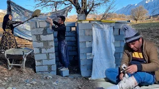 Building a bathroom by Abbas and cooking a delicious meal by Elham