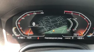 Тестдрайв новой Bmw g20 3er sportline. обзор из салона. Приборная панель live cockpit professional