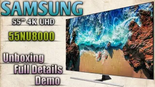 Samsung 55 inch UHD Tv(Model-NU8000) #Unboxing#Demo(With English Subtitles)