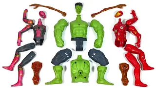 Merakit Mainan ironman vs Siren head toys vs Spider-Man vs Hulk Smash Avengers Superhero Toys