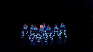 Tron inspired dance performance by Wrecking Crew Orchestra