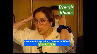 A memorable speech by Benazir Bhutto in Miami | HD | Dhanak TV USA