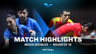 G. Piccolin/N. Stoyanov vs Alvaro Robles /Maria Xiao | WTT Contender Doha 2021 | XD | R16 Highlights