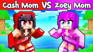 Cash's Mom vs Zoey's Mom in Minecraft!