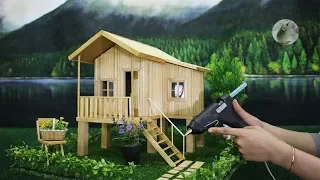 How to Make a House Using Popsicle & Bamboo Sticks