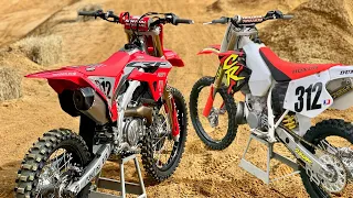 2022 Crf450 Vs 1996 cr250 two stroke against four stroke lap time race!