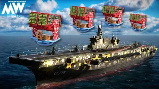 CN Type 076 - Using 4x Fireworks Launcher - more agressive more fun - Modern Warships