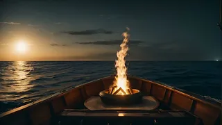 Serenity on the Waves Boat, Bonfire, and Blissful Ocean Sounds