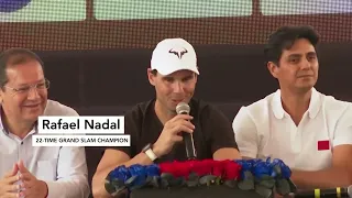 Nadal "doesn't consider" being best tennis player of all time says in an exhibition match in Ecuador