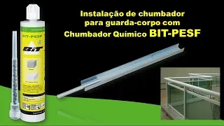 Instalação de chumbador para guarda-corpo com CHUMBADOR QUÍMICO BIT-PESF